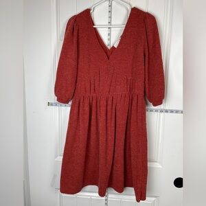 Ro & De Red V-Neck Dress